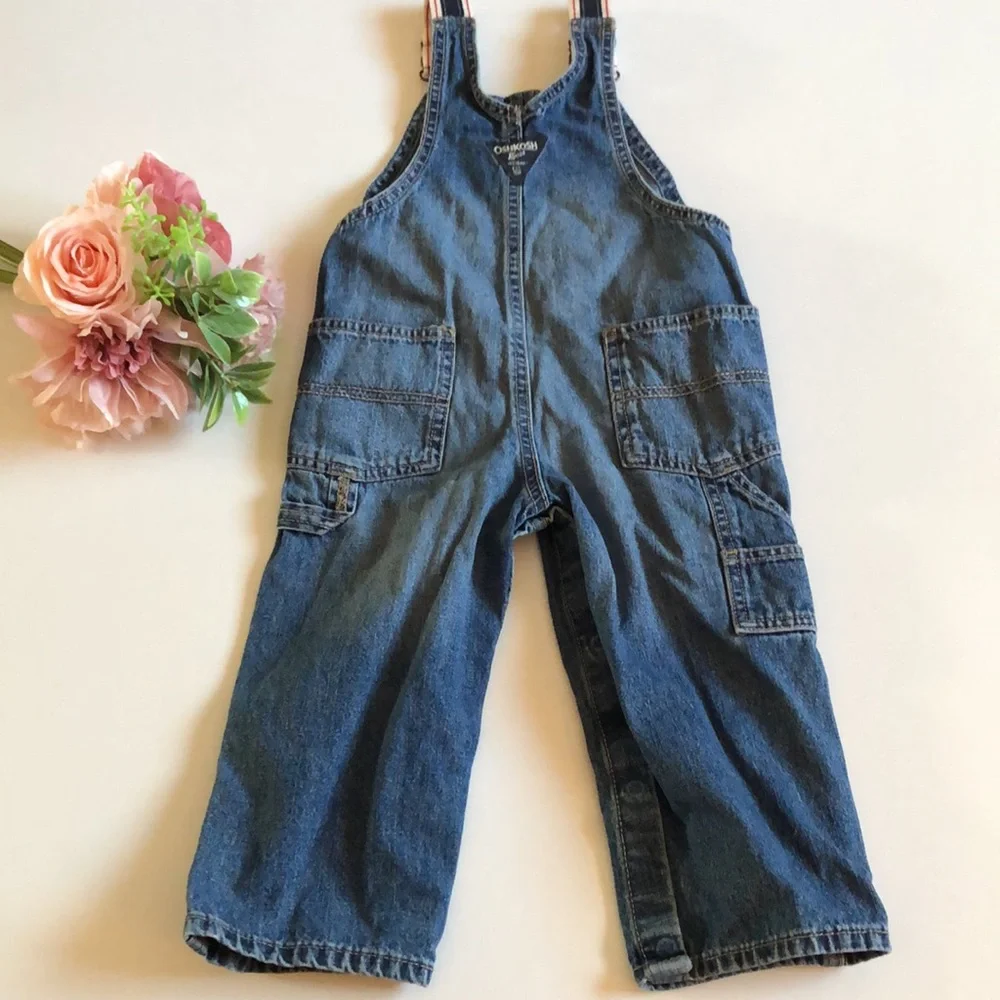 Oshkosh denim overalls 24 month With canvas straps